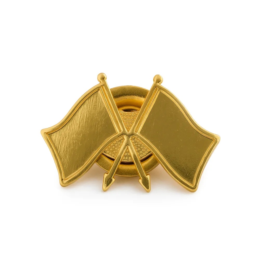 Twin-Flag-Metal-Badges